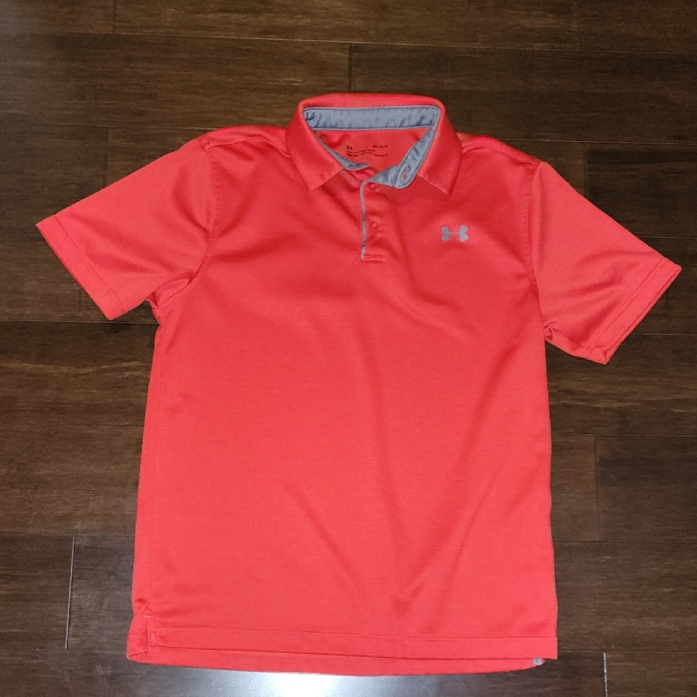 Under Armour Men's Red Polo Shirt Medium Like New